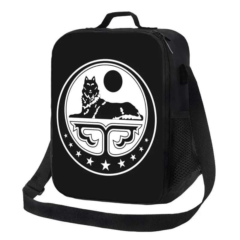 

Chechen герб оружия изолированная сумка для ланча для женщин Chechnya термоохладитель бенто коробка для офиса пикника путешествий