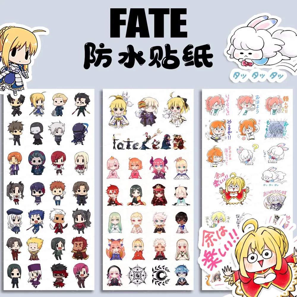 

3pcs/1pack Fate Grand Order FGO Saber Stickers Crafts Scrapbooking Stickers 4844 Book Student Label Decor Sticker