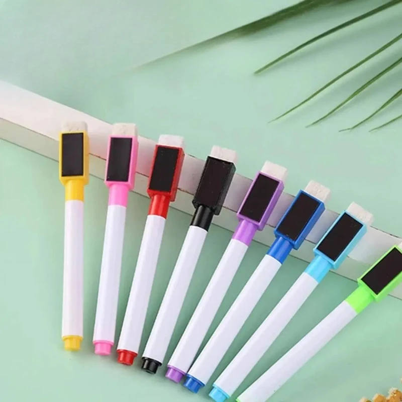 3PCS Magnetic Erasable Whiteboard Pen Color Options Numbering Stationery Office Teaching Supplies For Student Blackboard Note