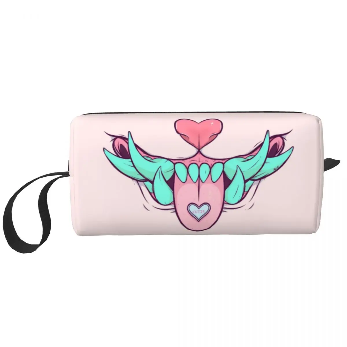 

Custom Sweet Tooth Oni Hannya Monster Toiletry Bag Japanese Vaporwave Demon Makeup Cosmetic Organizer Storage Dopp Kit Box