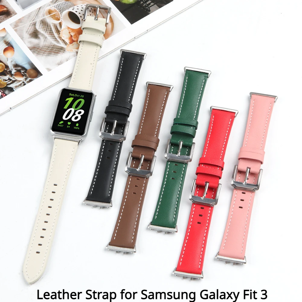 

Кожаный ремешок для наручных часов Samsung Galaxy Fit 3, 6 цветов, ремешок для Galaxy FIT3, кожаный браслет с Острым Хвостом