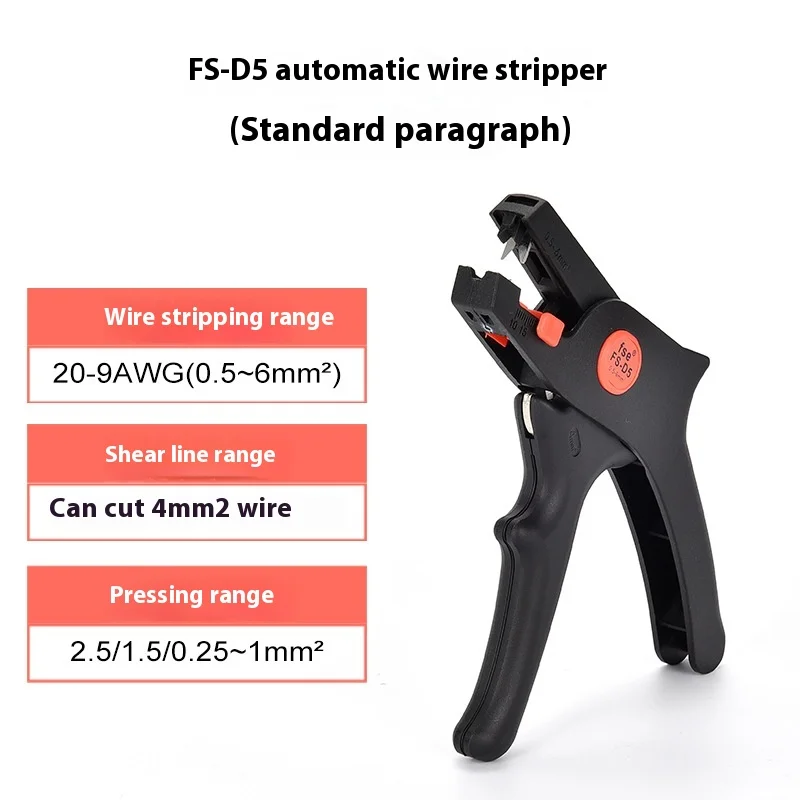 Stripping Tools FS-D5 Series Automatic Wire Strippers Electrical Tools Wire Stripping Tool Cable Cutting Wire Stripping Pliers 5