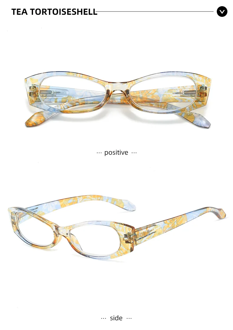 IENJOY Neue Tragbare Presbyopie Brille Mit Fall Frauen Lesebrille Bunte Design Presbyopie Brille 1,0-4,0 – Detail 13