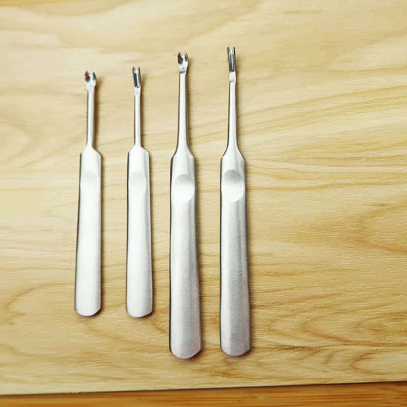 Leather Tools Leather Craft Tool Kit Leather Craft Tools Leather Craft Tool 1/4Pcs U+V Shaped Leather Stitching Skiving Handmade Groover Punching Tool Kit Leathercraft Hole Puncher Edge Beveler Tool Kit
