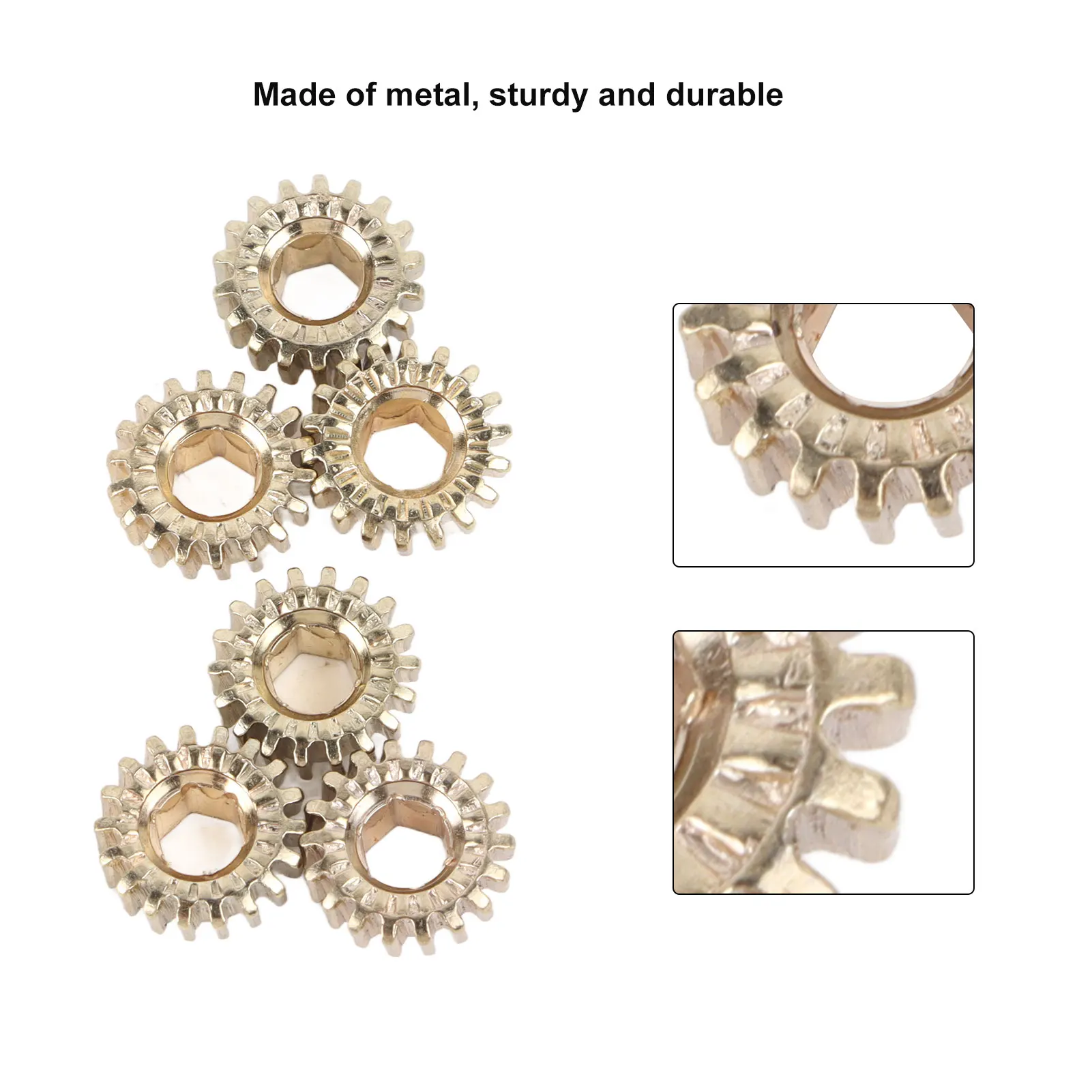 6PCS Guitar Tuner Peg Gears Metal Hex Hole Gear String Button Gear For Folk Classic Electric Guitars