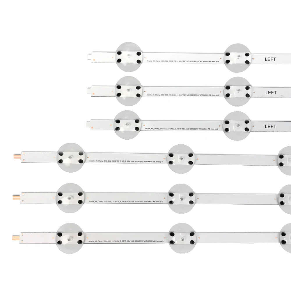 New 6pcs LED Backlight Strips For GRUNDIG 49VLX8000 BP 49VLX8000BP 49VLX7980 49GUB8940