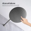 Bathroom Faucet Shower System Set 3-Function Shower Mixer Diverter Valve Gunmetal 8-16Inch Rainfall Head Shower Tap Wall Mounted 4