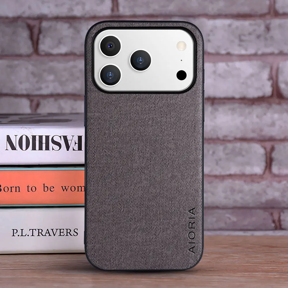 Luxury Textile Leather Phone Case - Fashionable Coque Cover