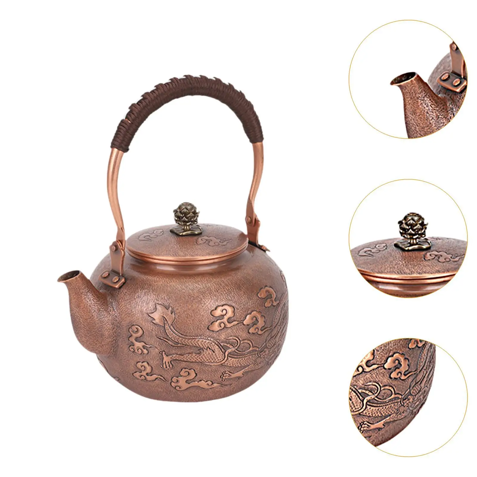 Copper Teapot Water Boiler Jug Coffee Pot for Hiking Picnic Tea Lovers Gift Copper Teapot Water Boiler Jug Coffee Pot for Hiking Picnic Tea Lovers Gift
