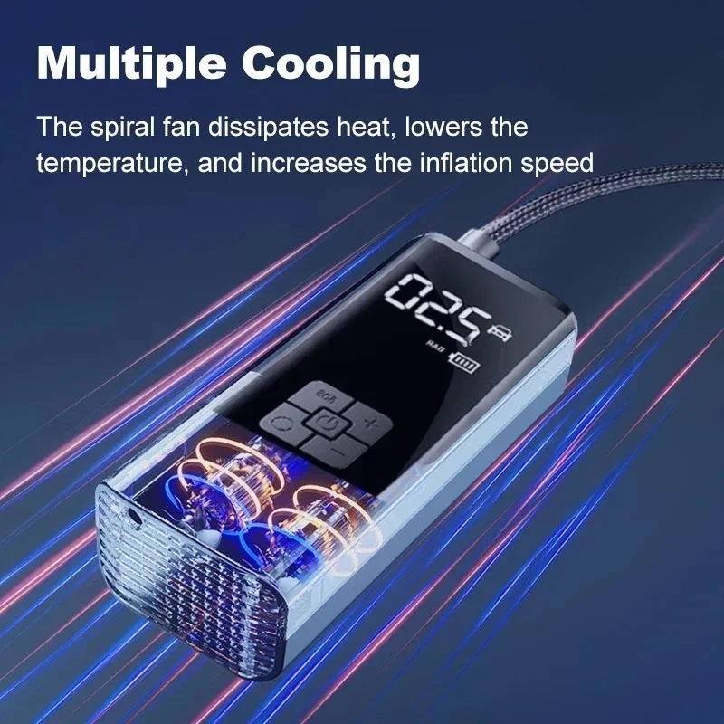 EAFC 150PSI 자동차 타이어 풍선 펌프 IntelligentDigitalWirelessCar 공기 압축기 오토바이 자전거 용 자동 타이어 팽창기 펌프