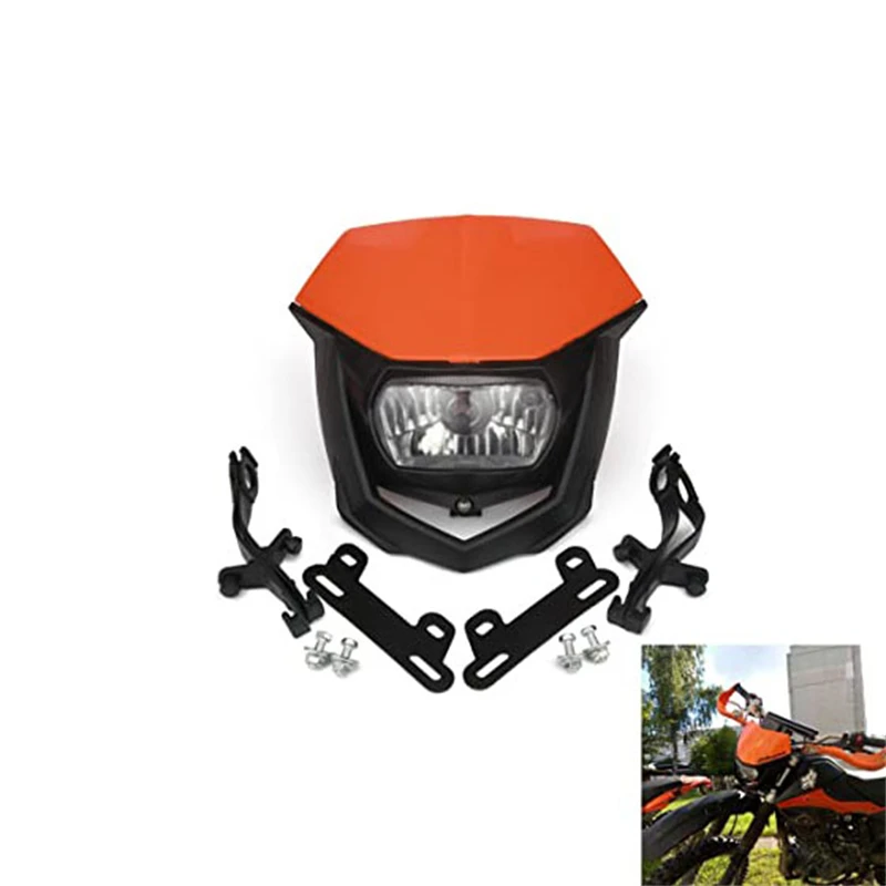 Motocykle Dirt Bike podwójny Sport Enduro Motocross reflektor Fairing dla Yamaha YZ XT WR TTR TT reflektor 12V 35W Moto akcesoria