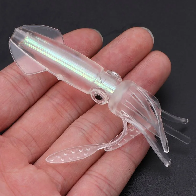 1pc/5pcs Glow in the Dark Squid Fishing Lure Artificial Octopus Soft  Artificial Bait for Saltwater and Freshwater Fishing