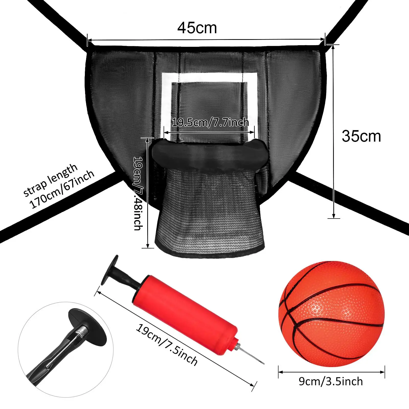 Mini Basketball Hoop for Trampoline with Enclosure Boys Girls with Basketball Mini Basketball Hoop for Trampoline with Enclosure Boys Girls with Basketball