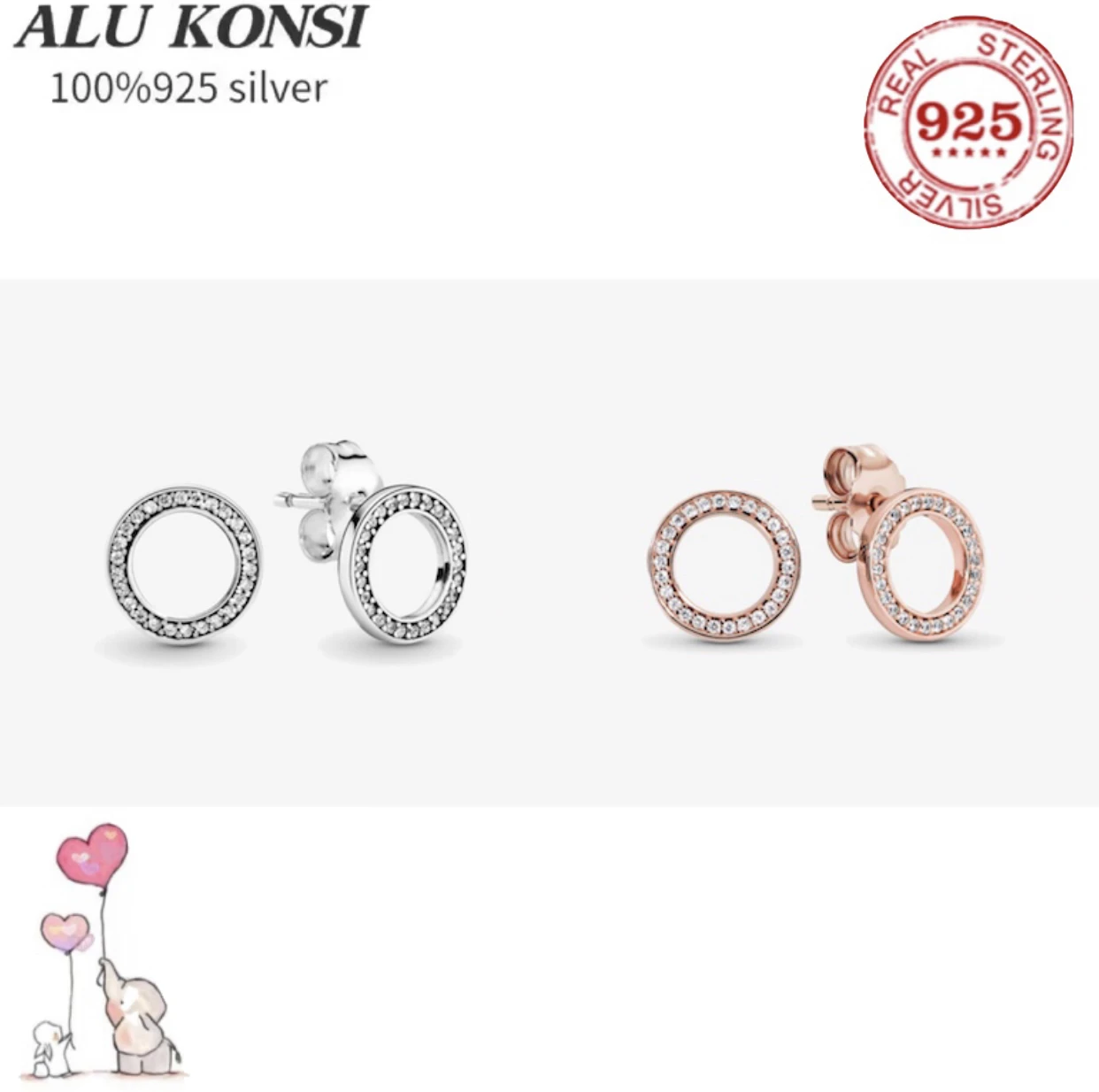 

Женские серьги из серебра 925 пробы, с бантом