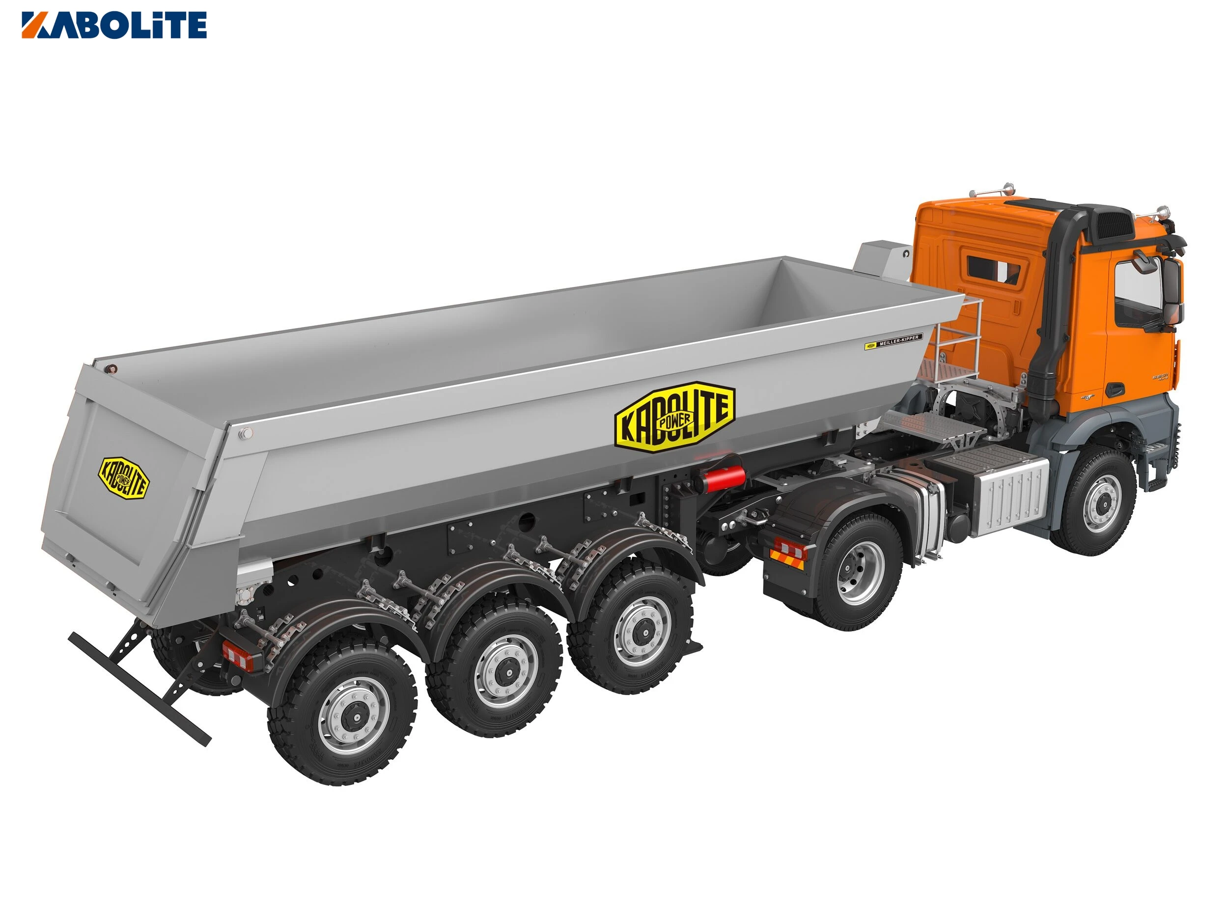NEW KABOLITE 1/14 Scale 5801 RC Metal Tractor Truck With Trailer 4x4 RC Toys Painted Assembled Cars Vehicle Motor Model 3