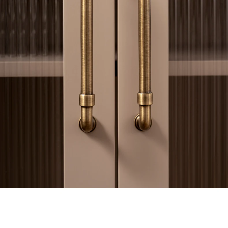 pipe style antique brass furniture handle