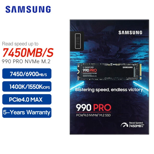 SAMSUNG SSD 990 Pro with Heatsink 1TB 2TB NVMe PCIe 4.0 M.2 2280 7450MB/S  Drives SSD for PS5 PlayStation5 Laptop Gaming Computer - AliExpress