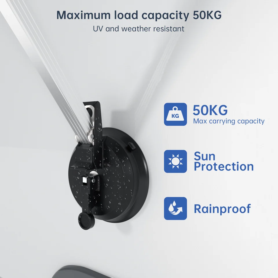 Sun Blocker Homgaty Set Di Tende Da Sole Per Thule Omnistor (inclusi 4 Ganci Per Listelli), Fissaggio Tempesta Per Tenda E Accessori Per Camper, Roulotte, Kit Con Guinzaglio Per Tempesta Porta Moto - Foto 11