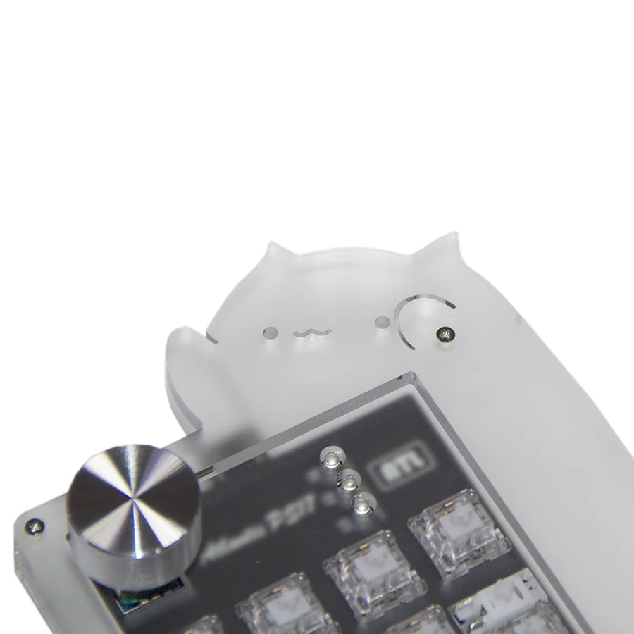 Macropad Gato Bonito 17 Chave Teclado Numérico tipo c Através de Programação Macro Teclado Mecânico Backlight Rgb com Fio - Imagem 2