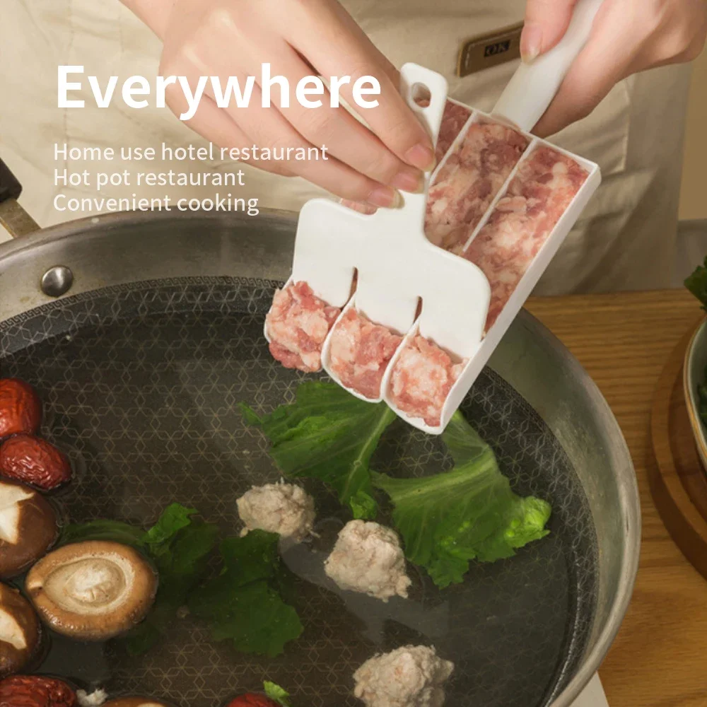 Plastic Meatball Maker Set Fried Fish Beaf Meat Making Balls Mold Spoon Meat Tools Canteen Kitchen Gadgets Cooking Accessories