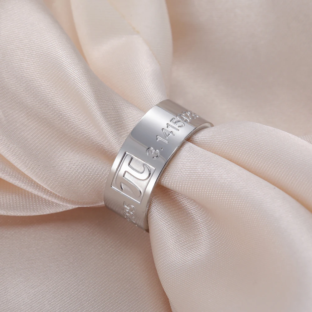 Dawapara Pi-Symbol-Ring, griechischer Buchstabe Pi, Edelstahl, Ehering, mathematischer Schmuck, Mathe-Liebhaber, Geburtstagsgeschenke – Detail 14