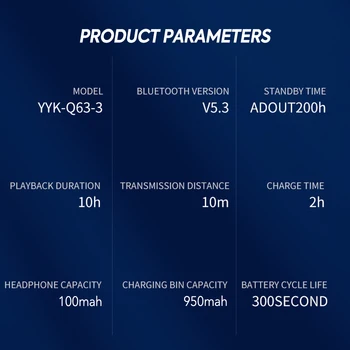 Mpow Q63 Bluetooth 5.3 Wireless Earbuds with Mic IPX7 Waterproof 200H Earphones with Hooks for Sports Running Workout Gym 6