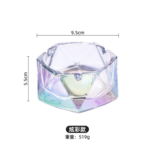 Luxury Crystal Glass Ashtray with Cover - Elegant Living Room & Office Decor