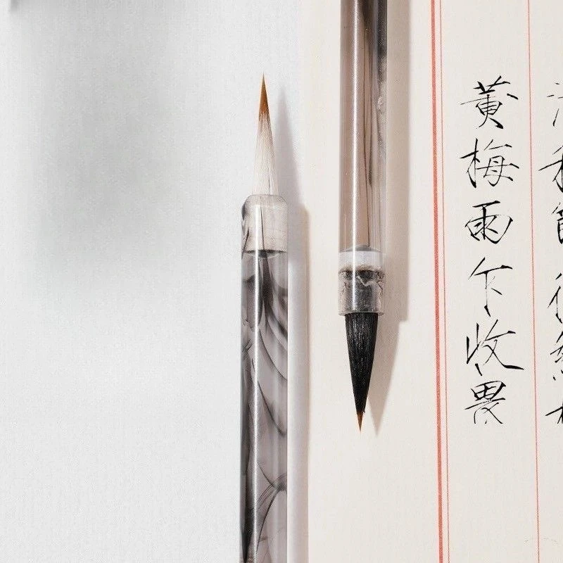 전문가용 혼합 늑대털 붓 (슬림 골드 스크립트, 소형 일반 스크립트, 캘리그라피, 그림, 선화, 초보자용)