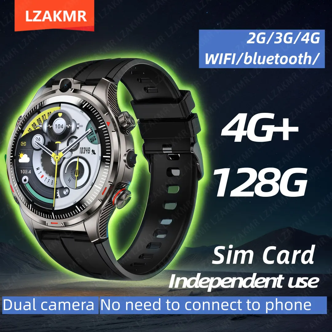 

NEW 4G 128G 1000mAh LW12 Smart Watch Dual Camera for Youtube Video SIM Calling WiFi Connectivity Application Download Smartwatch