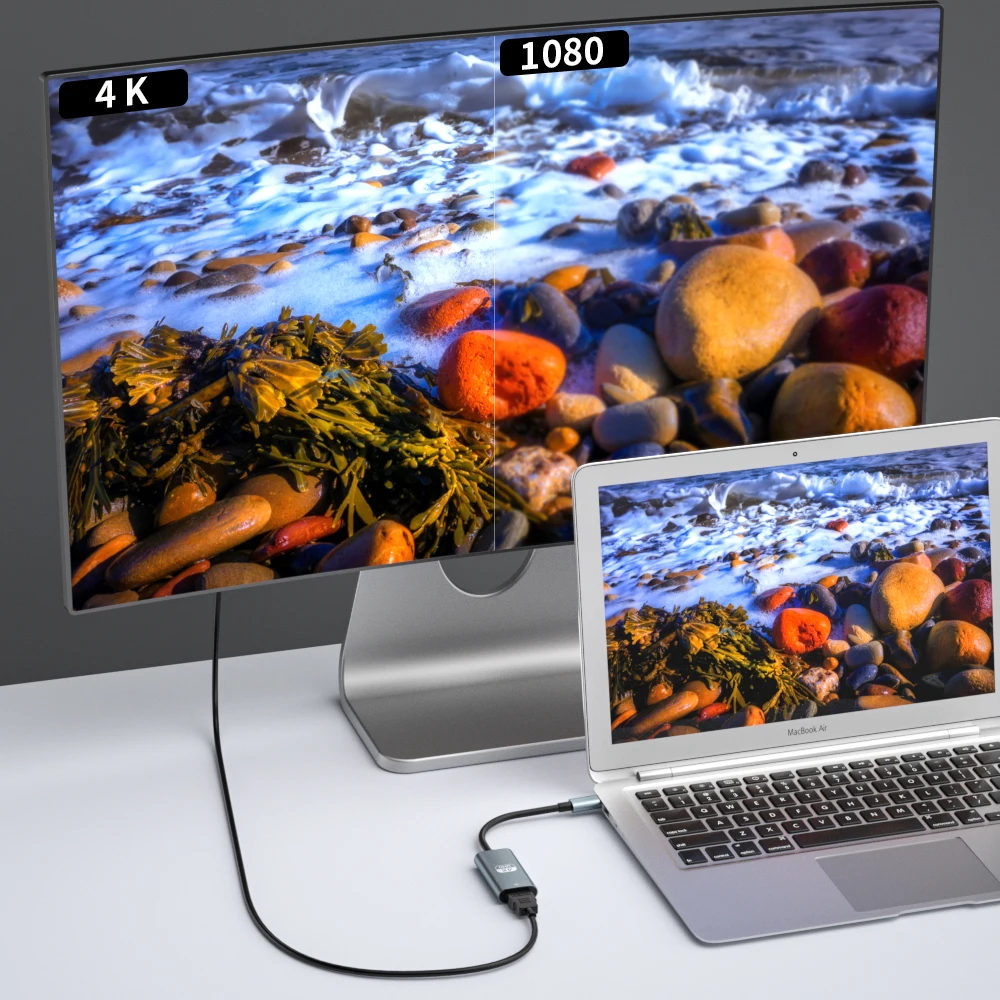 Ultra HD USB-C to HDMI Adapter for Monitors and Docking Stations