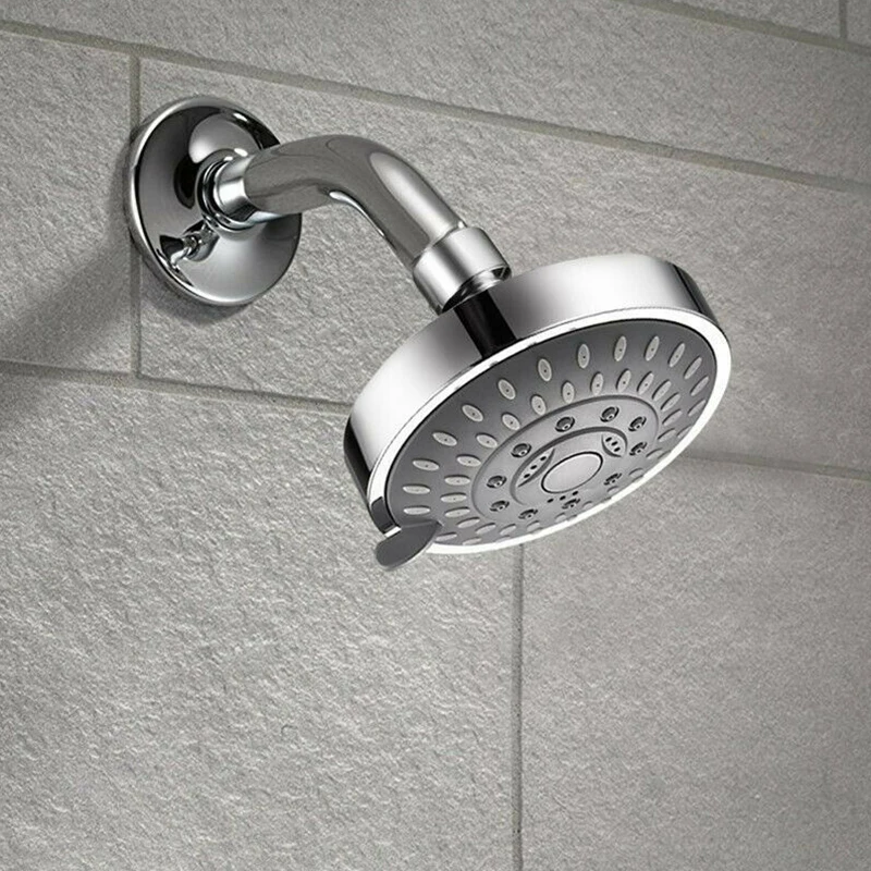 Shower Head Shower For The Bathroom High Pressure Portable Shower Head Sprayer 4Inch Rainfall Nozzle Fixture Chrome ABS 5 Mode Adjustable
