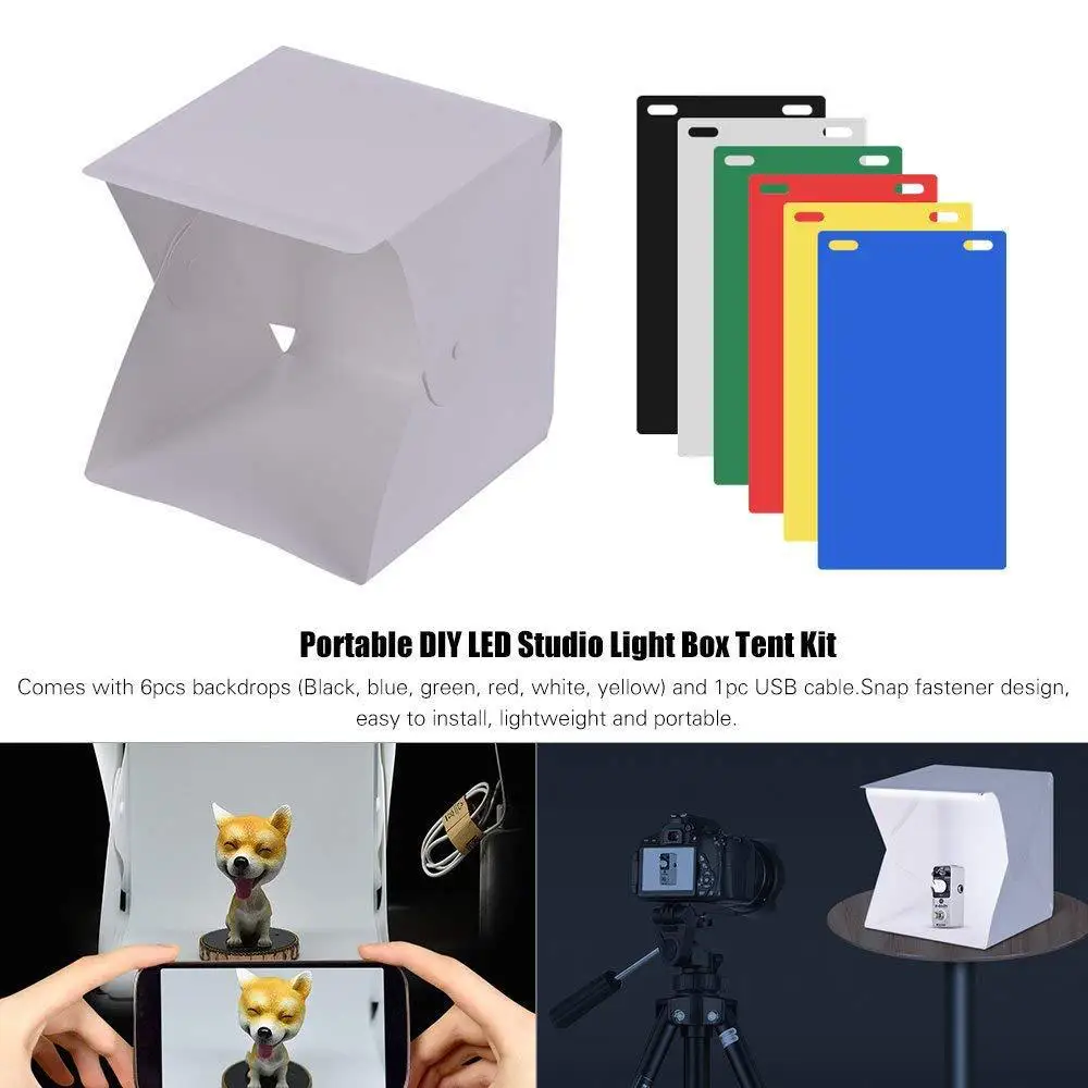 20cm Portable folding Photography Photo Studio Softbox shooting tent Jewelry display toy shooting background box Photo Studio photo studio light tent