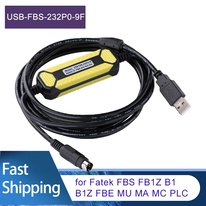 

USB-FBS-232P0-9F адаптер для Fatek FBS FB1Z B1 B1Z FBE MU MA MC Series программируемый ПЛК-кабель USB для линии загрузки данных RS232