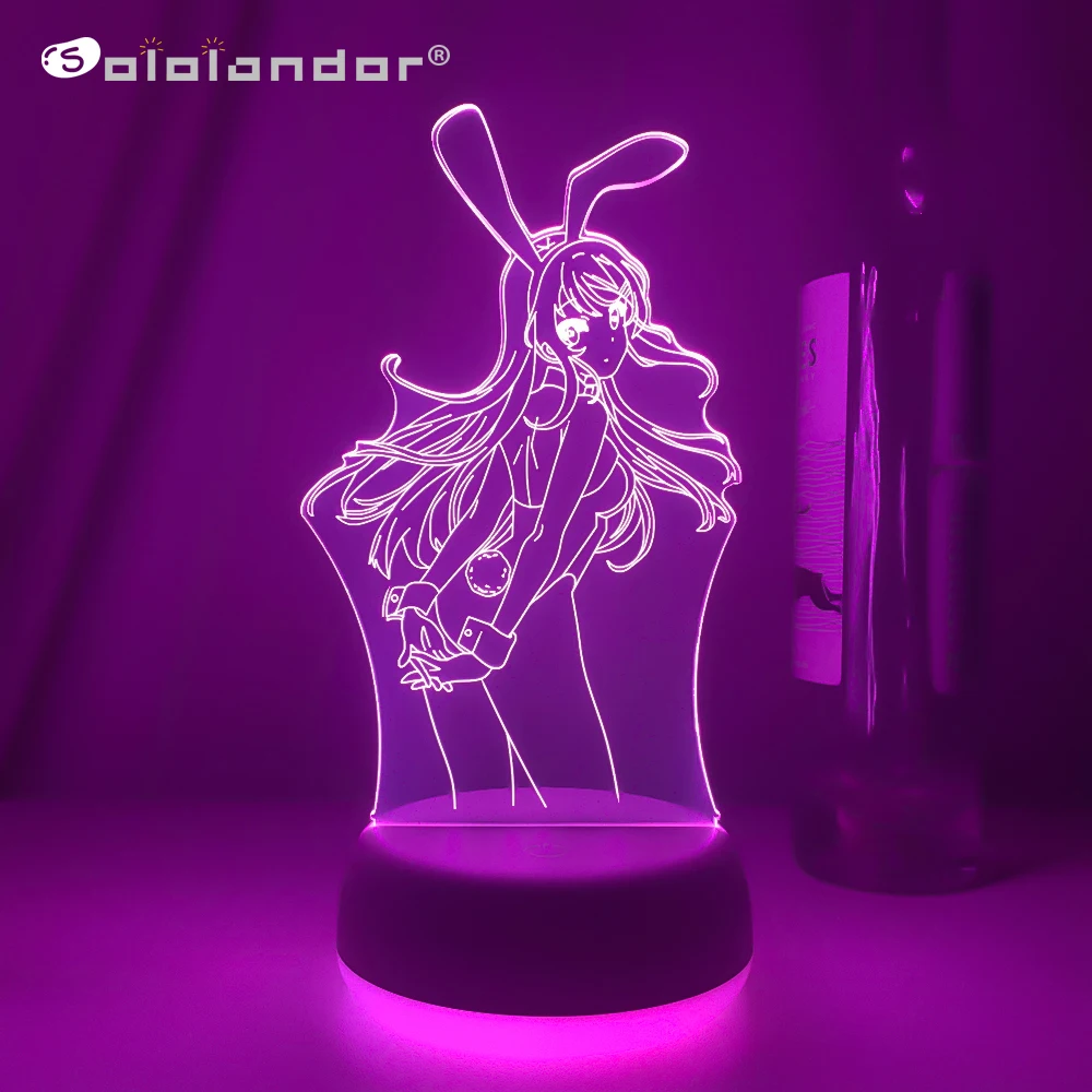 

New Led Night Light Zero Two Figure Table 3d Lamp for Bed Room Decor Light Anime Waifu Gift Darling In The Franxx Zero Two Lamp