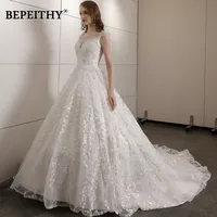 BEPEITHY Customized Lace Wedding Dress Court Train For Women Bride 2023 Sleeveless Princess Bridal Ball Gown Vestidos De Novias 1