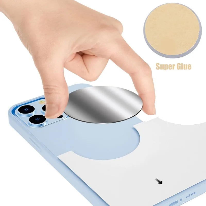 Metal Plate for Magnetic Car Phone Holder Universal Auto Smartphone Stand Double-sided Adhesive Iron Sheet Magnetization Sticker