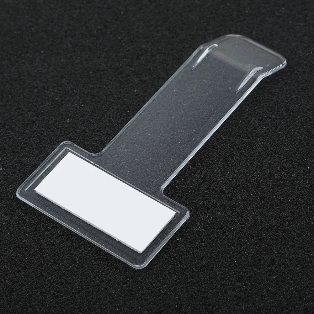 Accessories Ticket Clip Car Card Holder Sticker Plastic Windscreen Window Clear Accessory Parking Organizer Stock 2pcs transparent car vehicle parking ticket receipt permit card holder clip sticker windscreen plastic universal car accessories