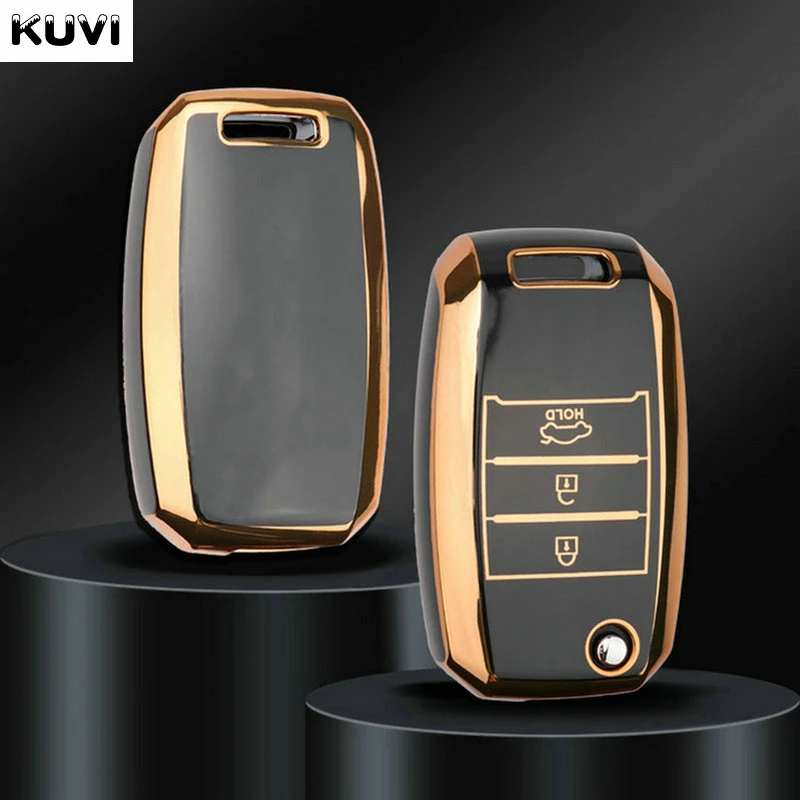 TPU Car Flip Key Case Cover for KIA Rio 3 K2 Ceed Cerato K3 K5 Sorento Sportage Soul K4 Picanto Optima Forte Stinger
