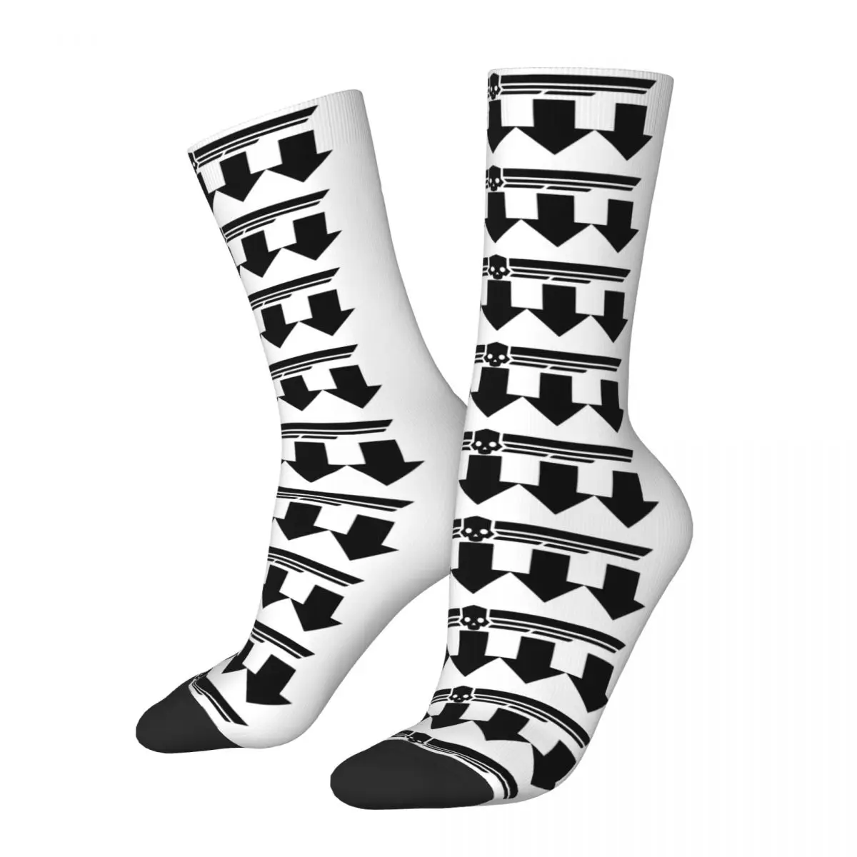 Retro 500Kg-Bomb Calzini A Compressione Da Uomo Pazzi Unisex Helldivers 2 Modello Harajuku Stampato Divertente Novità Happy Crew Sock