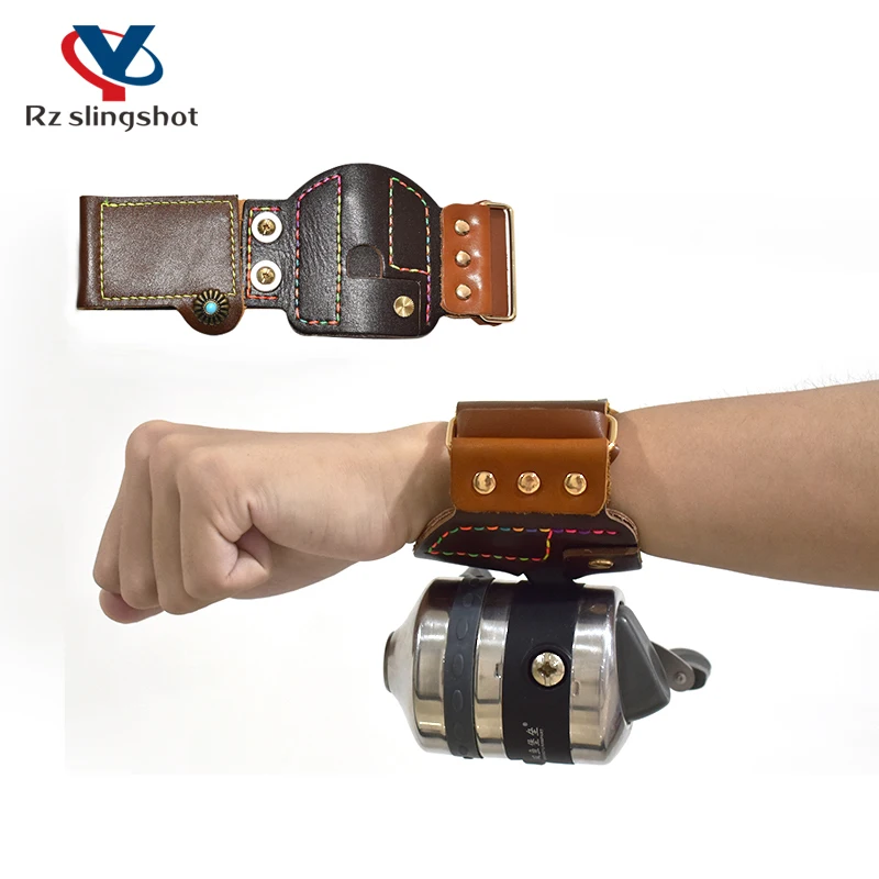 BrownLeatherWristbandOutdoorFishingEquipmentFishingReel