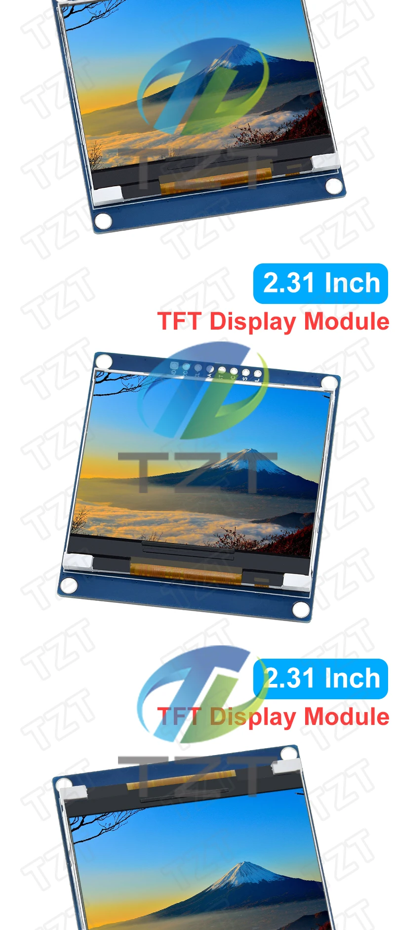 2,31 Zoll TFT-Displaymodul 8PIN SPI 262K Farbe ILI9342 Controller 320*240 (RGB) für Arduino – Detail 4