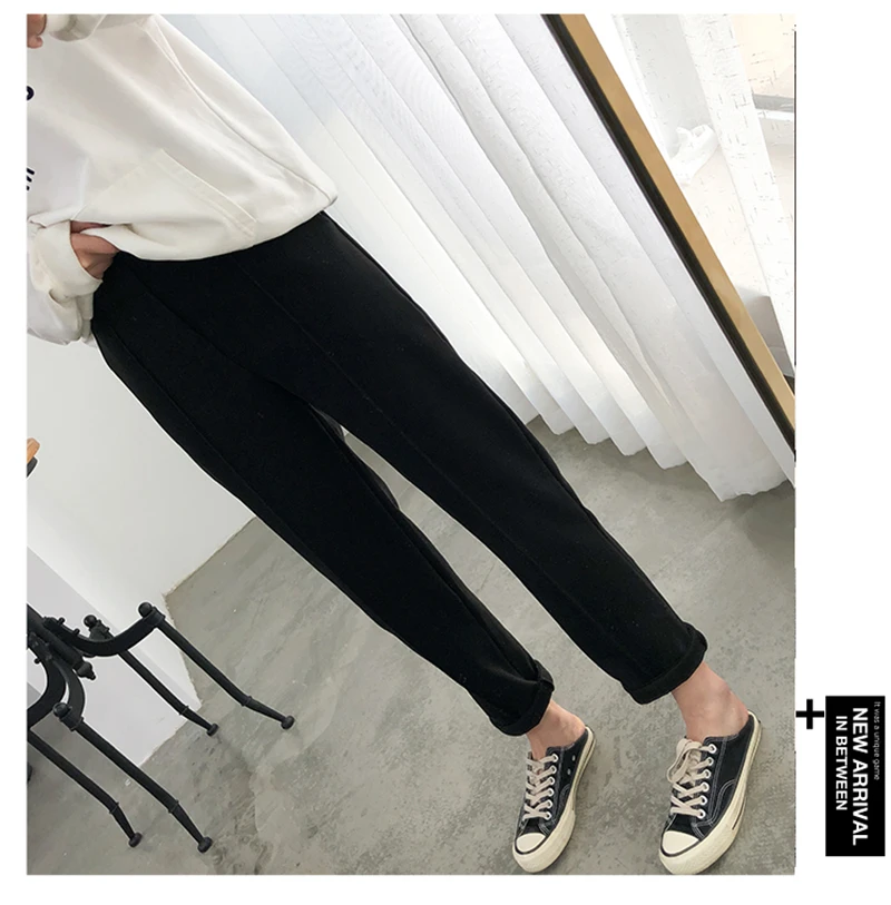 low rise jeans 2022 Winter Women Suit Pants Thicken Women Pencil Pants Elastic Waist Office Ladies Pants Elegant Plus Size Women Trousers joggers