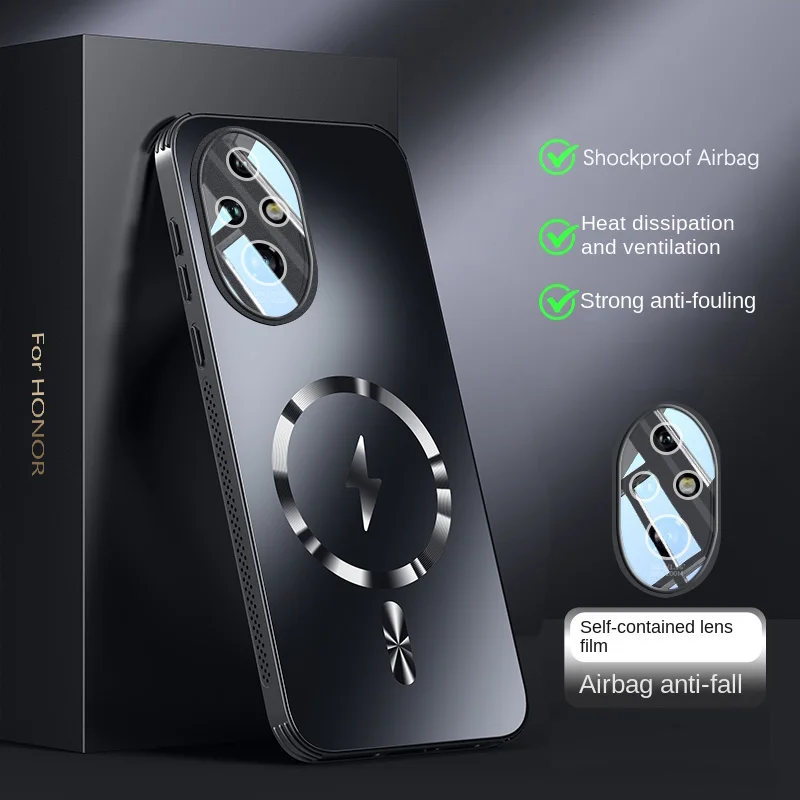 Magnetic Heat Dissipation Matte Shockproof Back Case with Full Cover Design