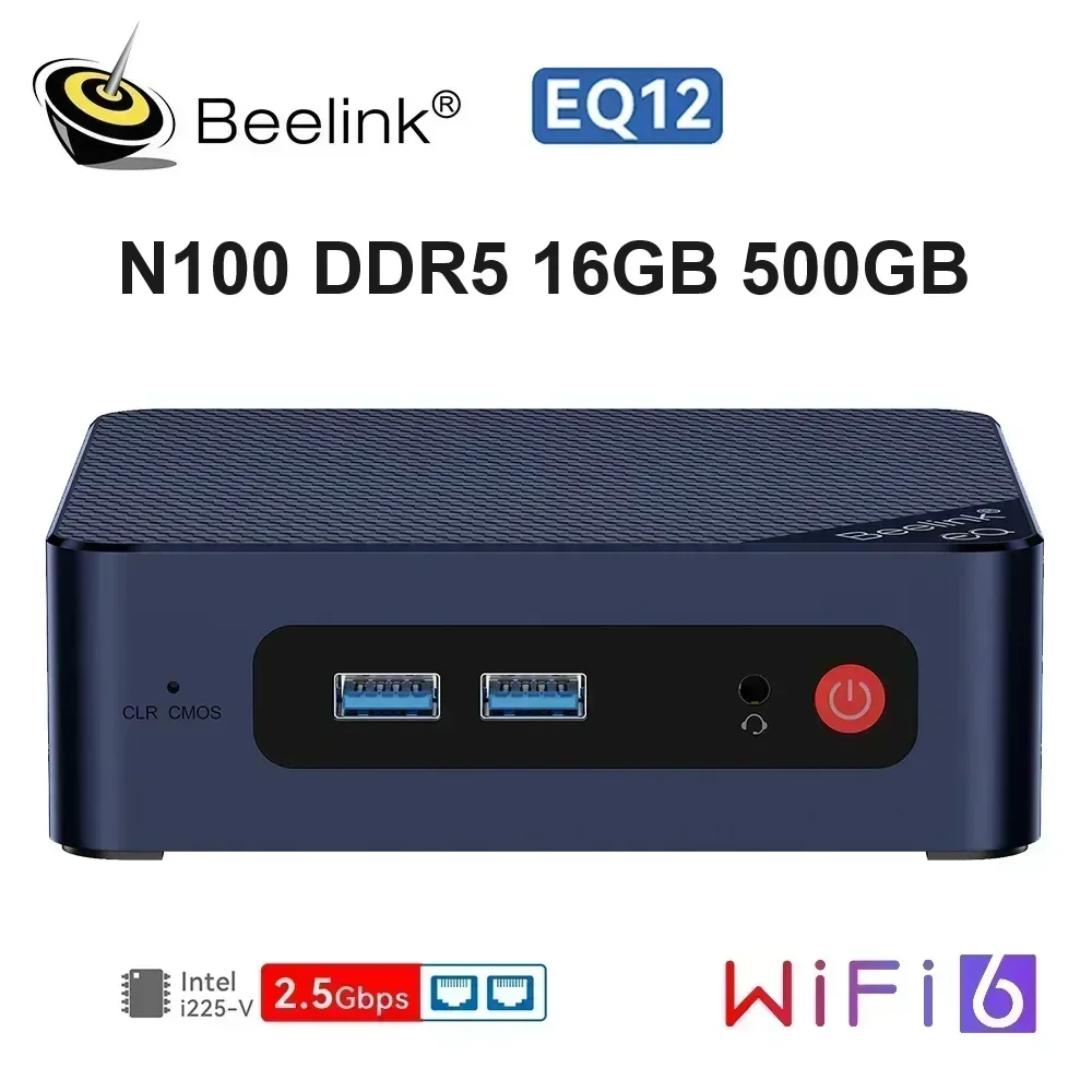 Beelink EQ12 Pro Intel N100 Mini PC BT5.2 WiFi6 DDR5 16GB