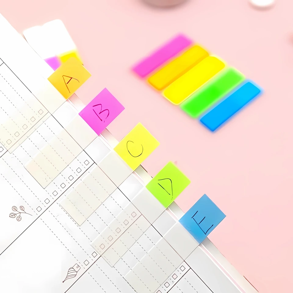 Set Book Notes Transparent Sticky Notes 10 Sets Sticky Notes Flags Index Tabs Sticky ...