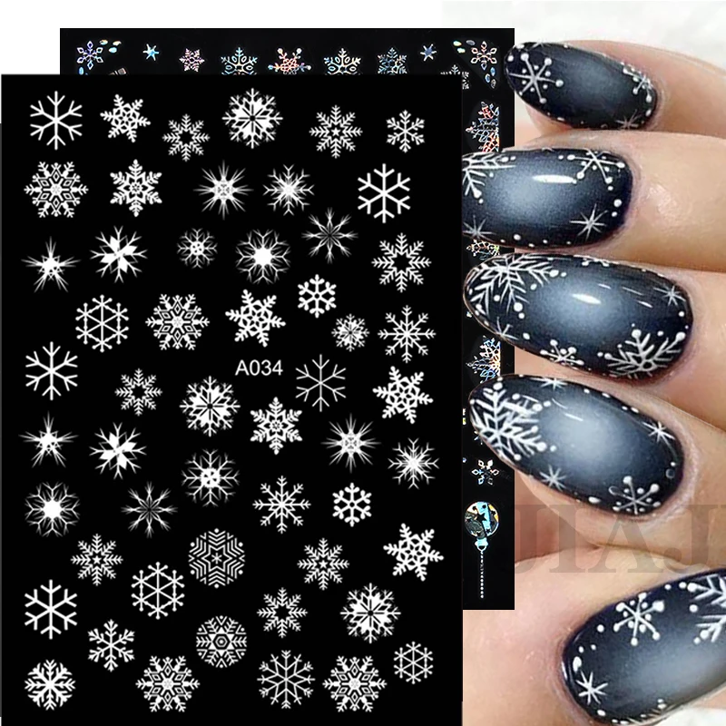 12pcs Christmas Nail Stickers Santa Snowflake Elk Winter Water Transfer  Slider New Year Manicure Decorati… | Christmas nail stickers, Christmas  nails, Nail stickers