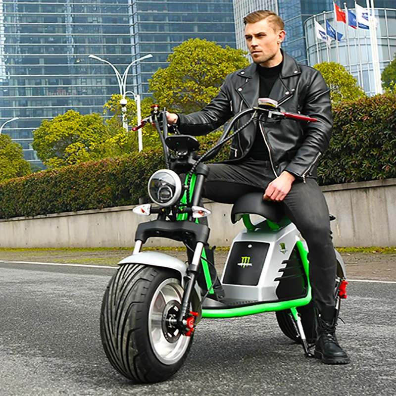 Adult Electric Motorcycle 3000W Motor Max Speed 75 KM/H 18 Inch Fat Tire 60V30AH Mileage 60-80KM 2 Wheel E Scooter