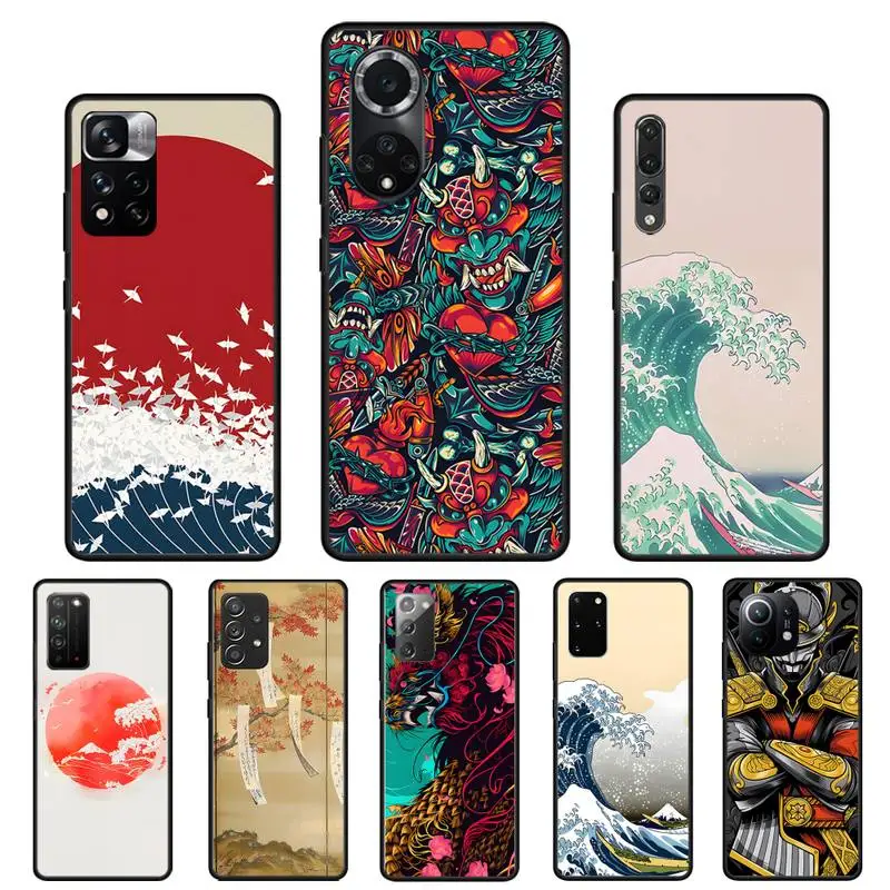 Japan Japanese Art Phone Case for Samsung Galaxy Note 5 8 9 10 20 Lite Plus Pro Ultra J4 J5 J 6 7 2016 Prime Funda |