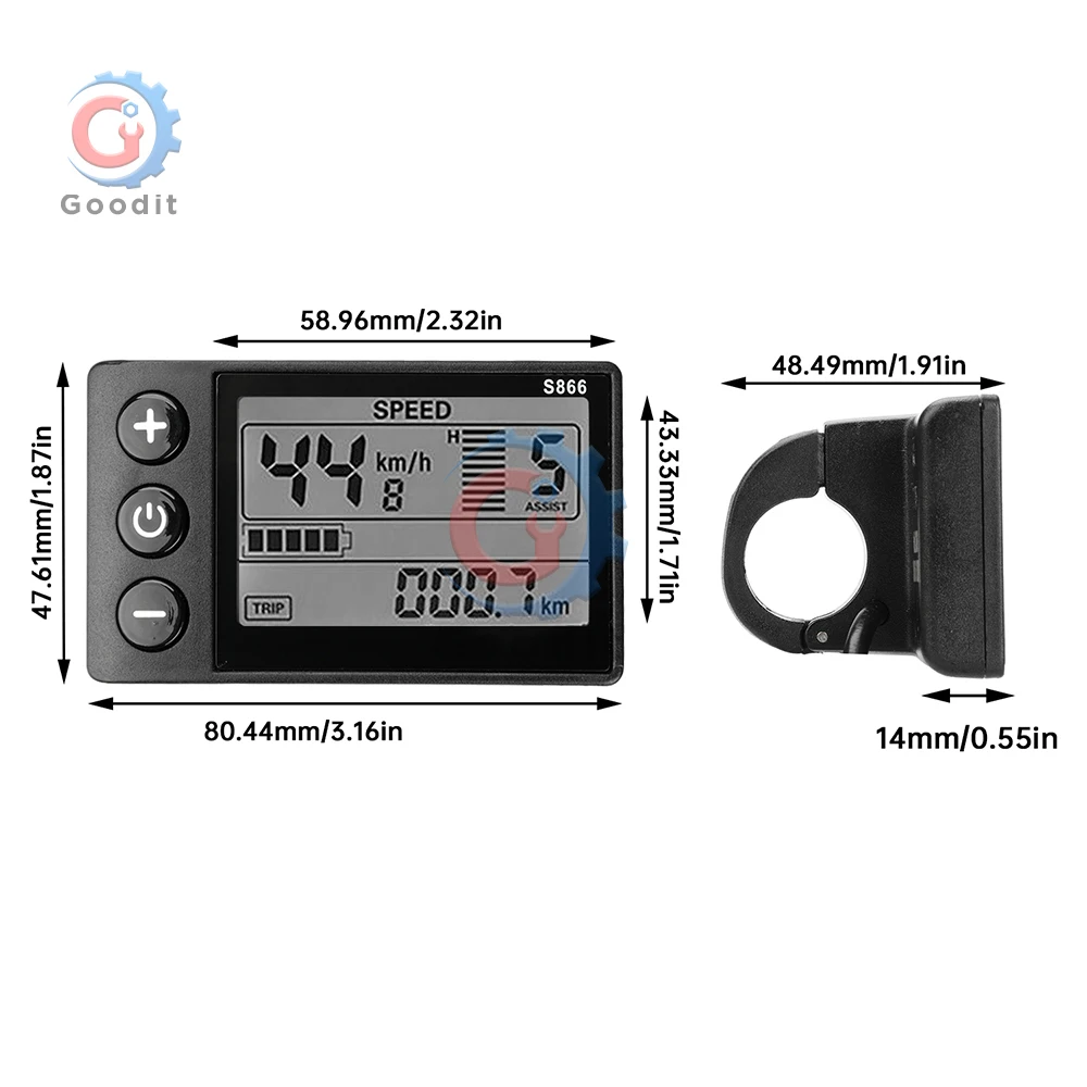 1500W 36V/48V/64V E-Bike Controller Display LCD a onda sinusoidale per S866 SW900 890 V888 Kit motore brushless per scooter Ebike impermeabile - immagine 6