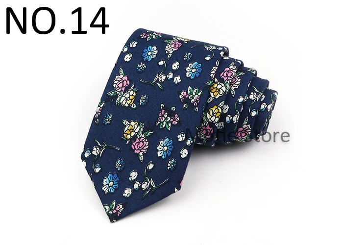 Heißer Verkauf hübsche Blumenmuster Krawatte weiße rote Baumwolle Krawatte für Hochzeits feier Kleid Hemd täglich tragen Dekoration Accessoires Geschenk – Detail 15